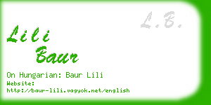 lili baur business card